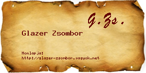 Glazer Zsombor névjegykártya
